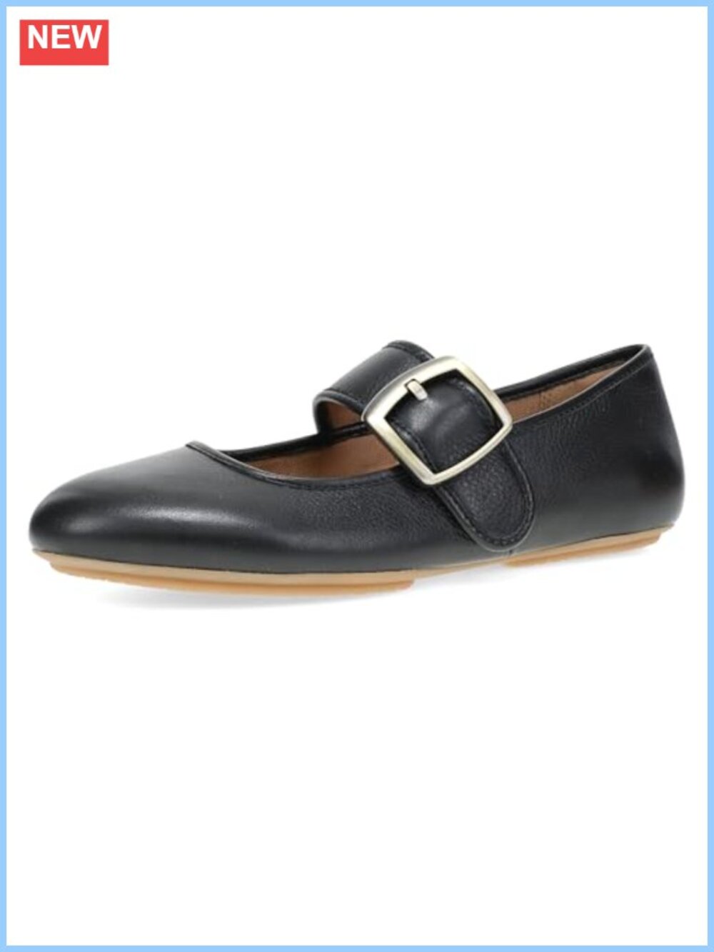 Women's Matilda Mary Jane Flat Leather Arch Support Hook and Loop